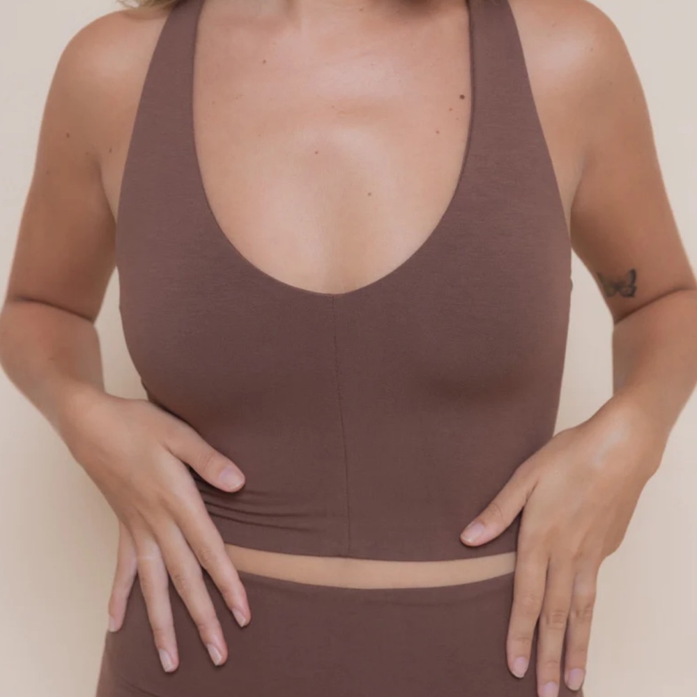 Indigo Luna Agni Cross Top Chocolate XXL New with Tags NWT